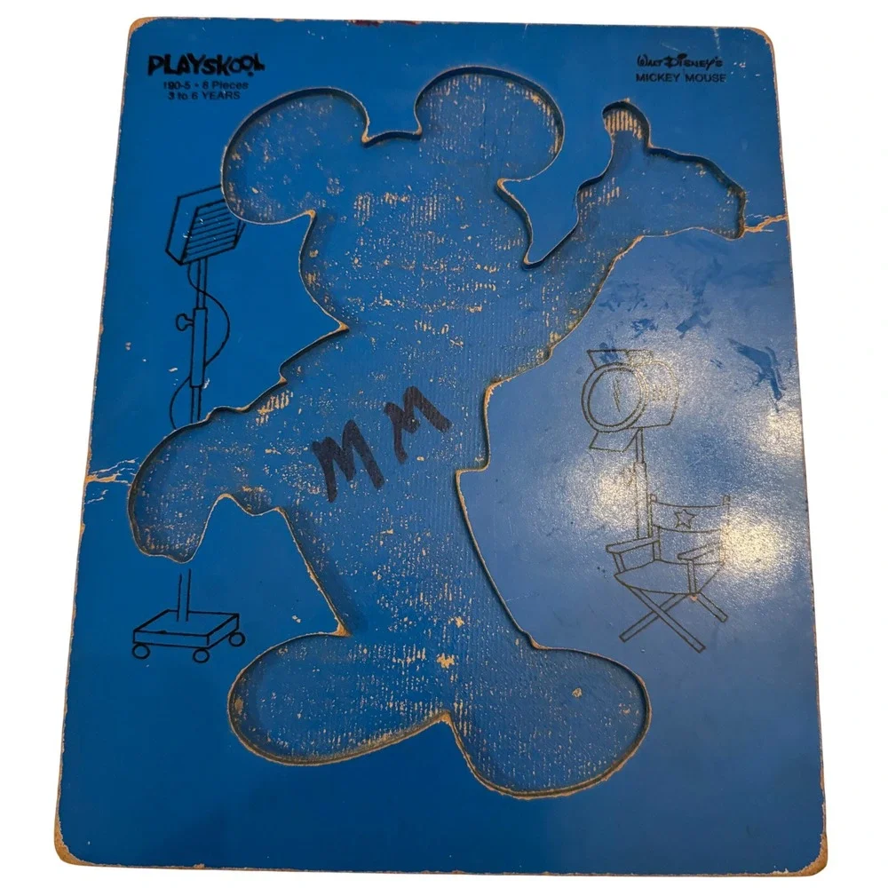 Playskool Disney Mickey Mouse 190-5‎ 8 Piece Wood Peg Puzzle 3 to 6 Years Board